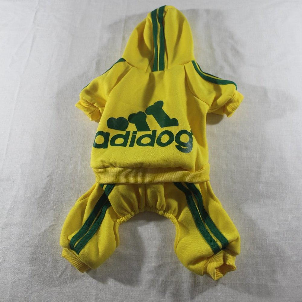 ADIDOG Dog Jumpsuit NEW Yellow and Green